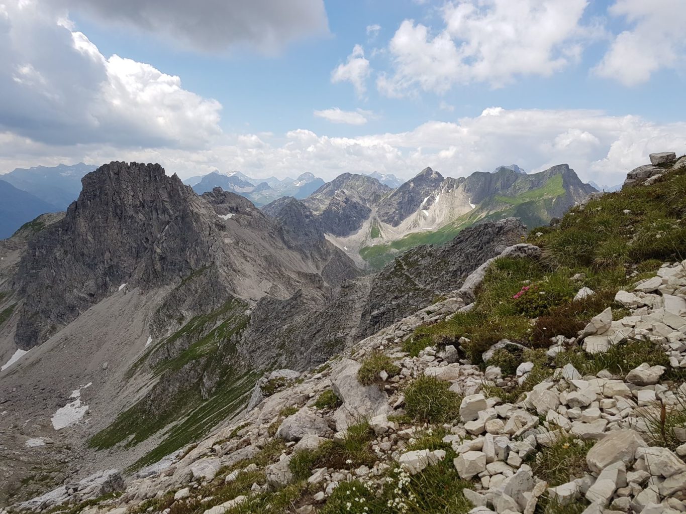 Blick in die Allgäuer Bergwelt vom Mindelheimer Klettersteig