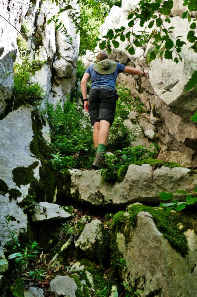 Kletterpartie im Velebit