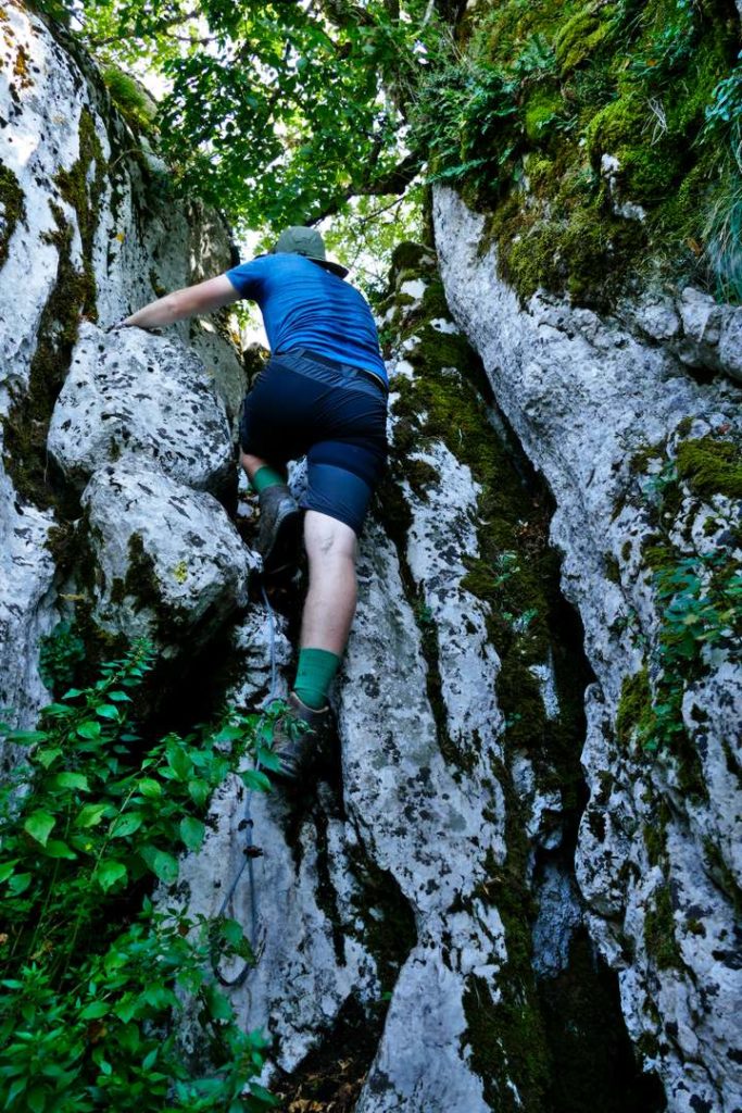 Kletterpartie im Velebit