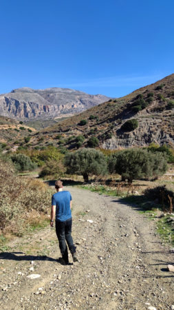 Fahrweg zum Palmenstrand Preveli