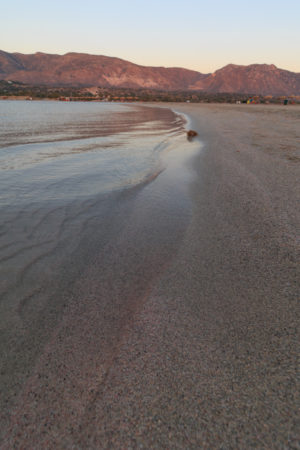 leichte pink-Färbung des Sandes am Elafonisi Beach