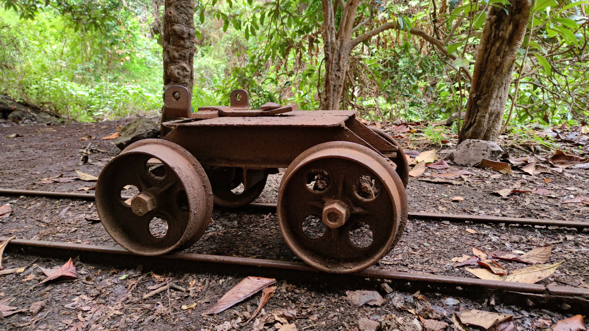 Schienenwagen bei der Galeria La Escalera