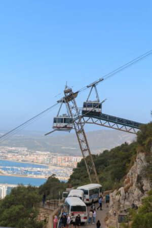 Seilbahn Gibraltar und Kleinbusse