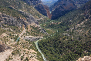 Blick vom Mirador de las Buitreras auf den Camino del Rey