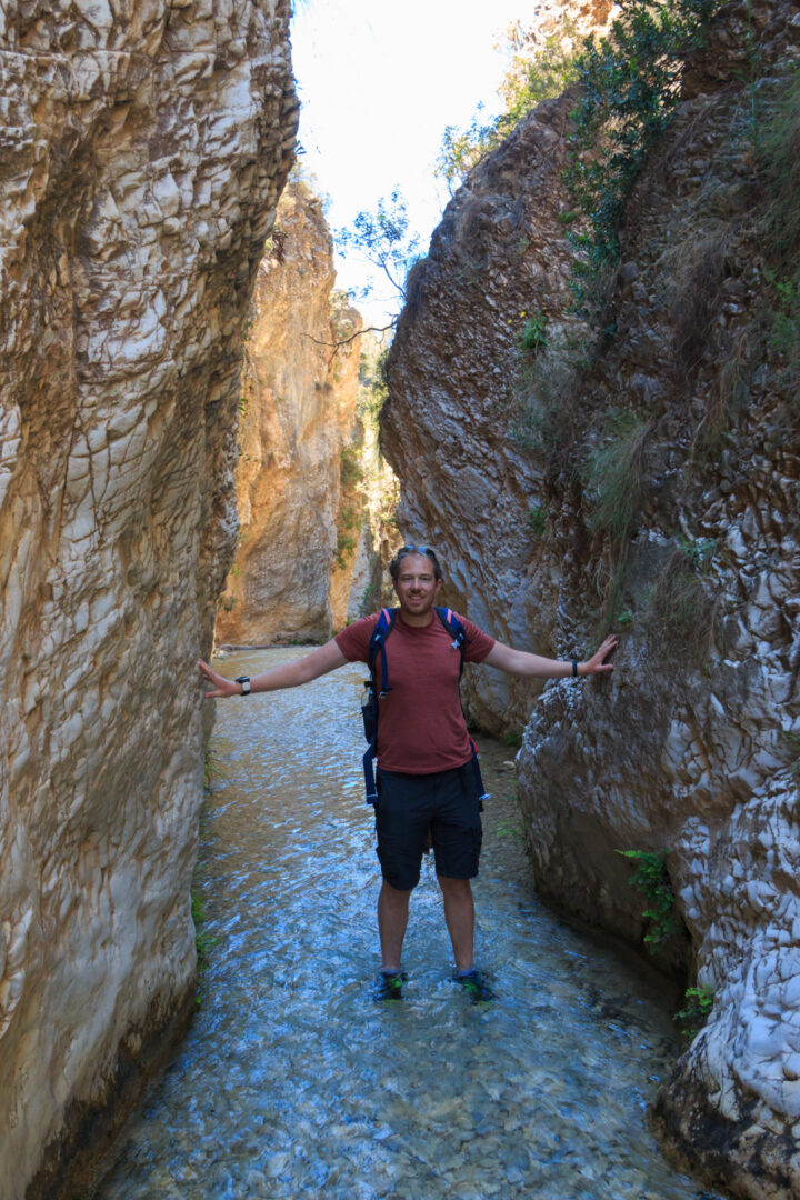 Engstelle Los Cahorros in der Schlucht des Rio Chillar